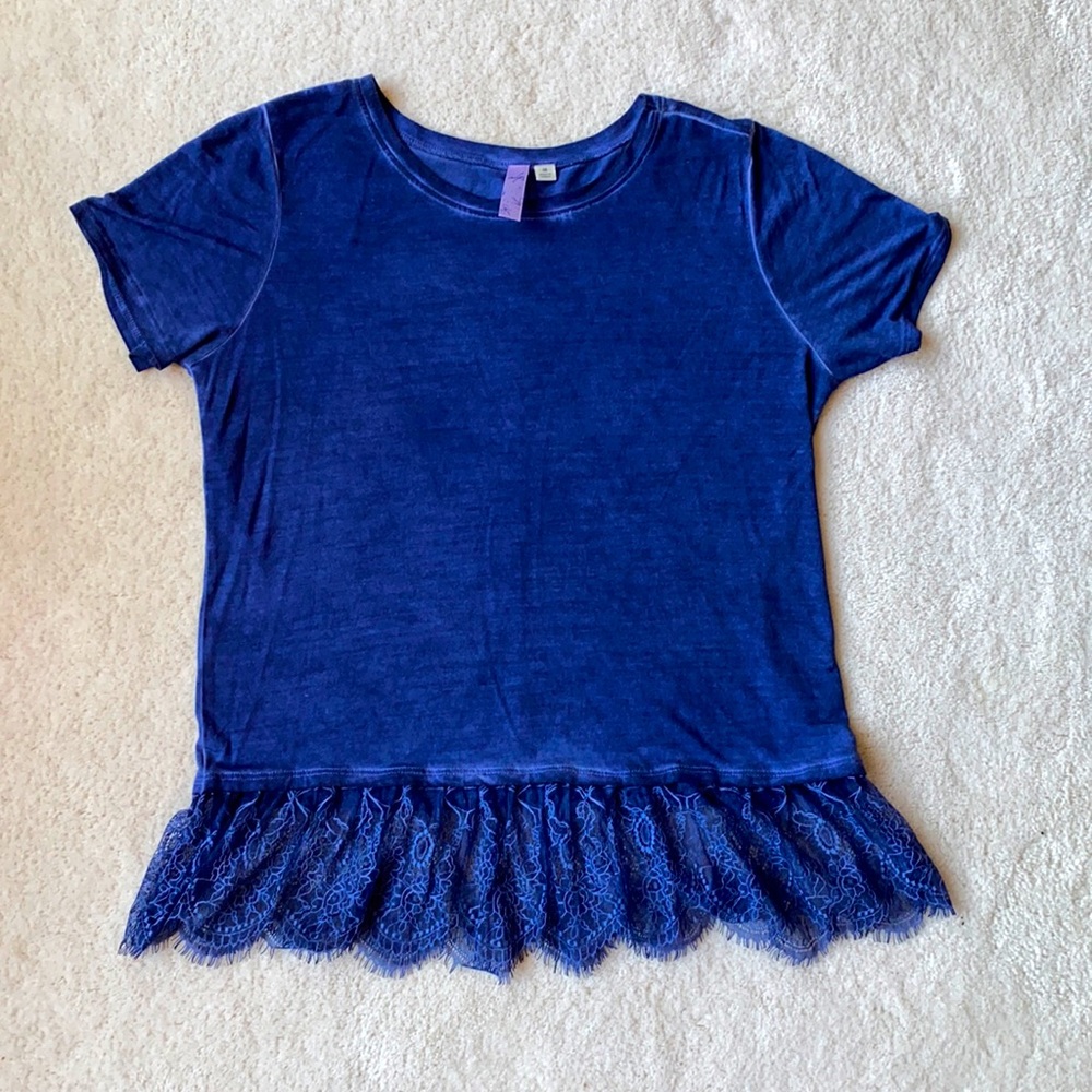 Blue lace shirt